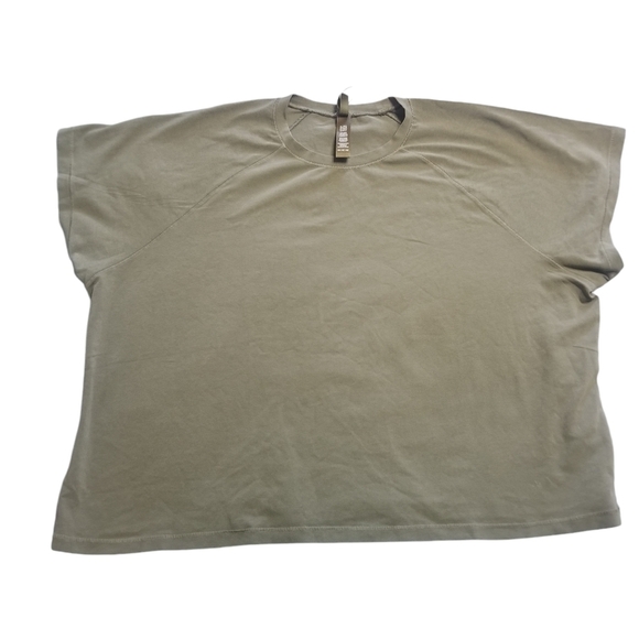 NEW! SKIMS New Vintage Raglan Shirt Top Army Green Tshirt 4X - Picture 2 of 5